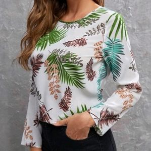 Tropical Print Blouce